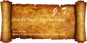 Jurányi Tarziciusz névjegykártya